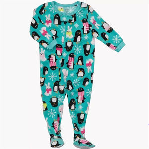 Carter’s Girls 4 5 Fleece Footed Pajamas PJs Footie Sleeper Penguin NWT